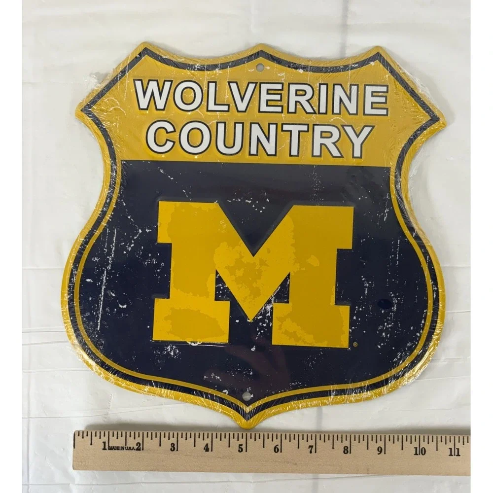 University of Michigan‎ - Wolverine Country Highway Route Road Sign